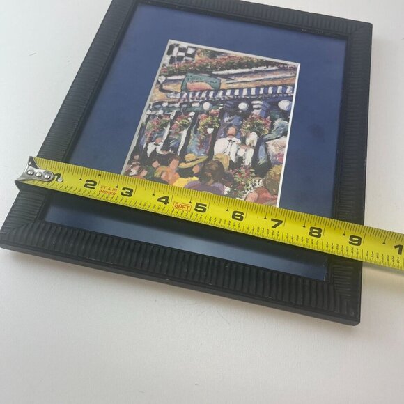 Paris Cafe Abstract Art Deco Framed Lithograph 10.5" x 9" Gallery Wall Framed - Picture 4 of 7